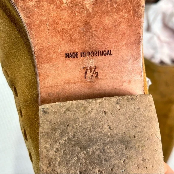 Matt Bernson Suede Mule Pointed Toe Slip On Tan Size 7.5 - Picture 5 of 10